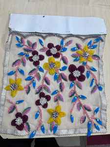 ผ้าตาข่ายปักเลื่อมสีทองปักลูกไม้,ผ้าตาข่ายประดับลูกปัดคุณภาพสูงขายส่งสำหรับเจ้าสาว - Product Image 6