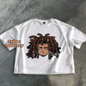 Camiseta cuadrada para hombre, estilo lavado ácido Vintage desgastado, serigrafía personalizada, ropa de calle de algodón 100% sólida, moda disponible personalizada - Product Image 6