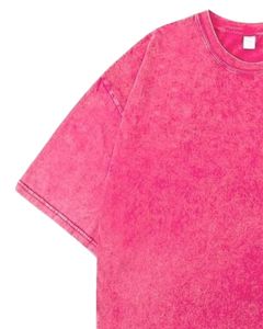 Camiseta Unisex Extra Grande de Algodón Lavado Rosa Intenso, Estilo Vintage, Hombros Caídos, Ropa de Calle, Informal de Verano, Camiseta Unisex - Product Image 3