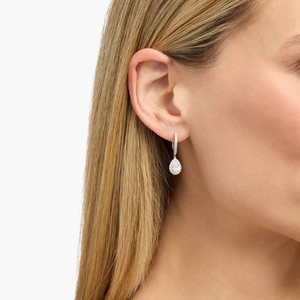 Clásico 10K oro Moissanite lujo cuelga los pendientes de gota elegante corte de pera elegante diseño colgante fiesta de mujer regalo de boda - Product Image 2