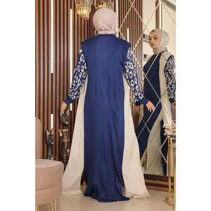 Robe longue décontractée en tricot crocheté à motifs hippie pour femme, col carré, translucide, tailles XS-XL, nouvelle collection Mega Merchant - Product Image 4