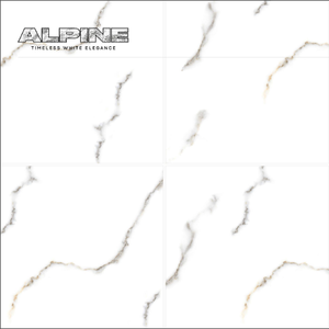 Novac Céramique 600x600mm Marocain Blanc Alpine Elegance Carreaux de Marbre Surface Brillante pour Application au Mur et au Sol - Product Image 4