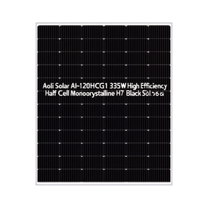 Panneau solaire monocristallin HJT noir à demi-cellules haute efficacité Aoli Solar AI-120HCG1 335W - Product Image 2