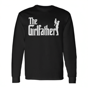 T-shirt a maniche lunghe The Girlfather, girocollo, per adulti, maschile, regalo per la festa del papà, stampa serigrafica - Product Image 2