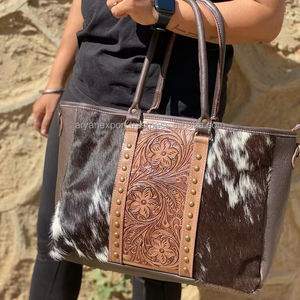 ใหม่สไตล์ตะวันตก Cowhide หนัง Toled Fringe กระเป๋า Handcrafted แฟชั่นคุณภาพสูง Toled ผู้หญิงช้อปปิ้งกระเป๋าถือ - Product Image 3