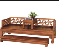 Canapé-lit 3 places en teck chinois durable et écoresponsable pour salon