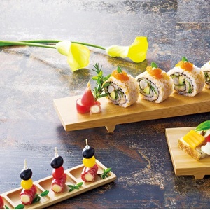 Fabriqué au Japon Ustensile traditionnel Meilleure assiette à sushi pour restaurant et hôtel Sushi en bois Geta IKI - Product Image 6