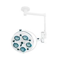 Lampe d'opération verticale électrique sans ombre à 5 réflecteurs, sur pied ou à fixation par bride, pour hôpitaux et cliniques dentaires, IRC 98, 80000 Lux