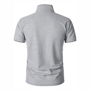 2025 nuevo verano sólido de punto de manga corta para camisa de negocios de los hombres de solapa de moda Casual Delgado transpirable - Product Image 3