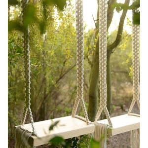 Balançoire suspendue en métal de style bohème européen pour usage intérieur/extérieur - Product Image 1