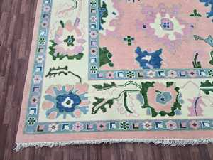 Hot Selling <b>Pink</b> Oushak Handmade Cotton Rug Hand Knotted Non-Slip Large Size Home High Quality Customizable Living Room Prayer - Product Image 4