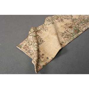 Vintage <b>Runner</b> Rug, 2.1x7.1 ft Turkish Rug, <b>Green</b> Wool Rug - Product Image 4