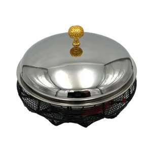 Elegant Silver Plated <b>Decorative</b> Metal Storage <b>Box</b> <b>with</b> Leaf Cutout Design and Dome <b>Lid</b> Perfect for Home Decor or Gifting - Product Image 5