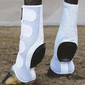 Protège-tendons en cuir imprimé multicolore pour chevaux – Protection rapide et respirante pour l'équitation et la médecine vétérinaire - Product Image 5