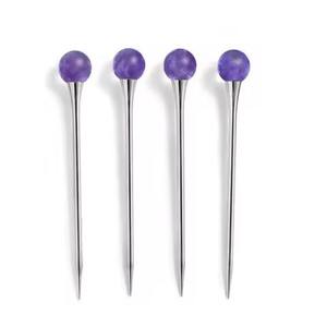 Selecciones de cóctel de metal Premium Palo de fruta de acero inoxidable Palitos de bebida reutilizables para fiesta de Bar - Product Image 2