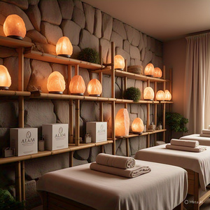 โคมไฟเกลือหิมาลายันธรรมชาติปรับแต่งได้ทุกขนาดของฮวงจุ้ยของตกแต่งบ้านเพลงพีระมิดนางฟ้าที่มีความรักของสัตว์ - Product Image 4