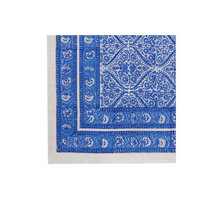 Lo último en mantel estilizado, manteles blancos de algodón puro con estampado de bloques a mano, artesanía atemporal a precio mayorista - Product Image 3