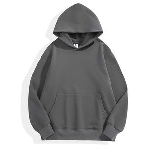 Exquis coton uni poids lourd vierge surdimensionné unisexe personnalisé femmes grande taille hommes polaire pull à capuche et sweat-shirts - Product Image 1