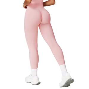 Mallas personalizadas de alta calidad para mujer, nuevo diseño, mallas elásticas de cintura alta transpirables para gimnasio, ropa para gimnasio, venta al por mayor - Product Image 6