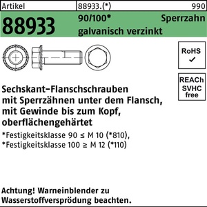 Hex Flange Locking <b>Screw</b> VG M12x25 100 Pcs Pack - Product Image 1