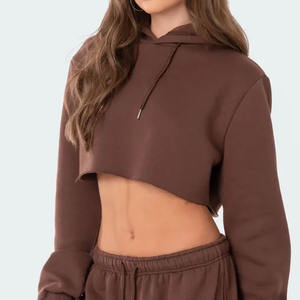 Sweat à capuche personnalisé OEM Sweat à capuche court pour le yoga et l'entraînement sportif pour les femmes/les femmes Streetwear Fashion Hoodie - Product Image 4