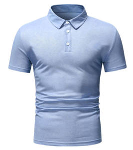Polo para hombre de manga corta, tejido transpirable, diseño liso, logotipo personalizado e impresión. - Product Image 2