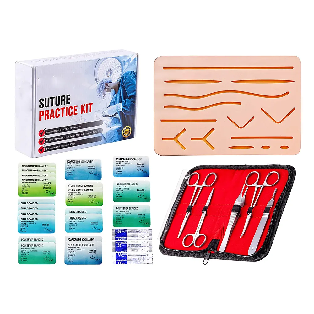 Dissection Kit 5 Pieces For Anatomy Biology Lab Experiment With Scalpel Blades Scalpel Handle Adson Forceps Tools Sets