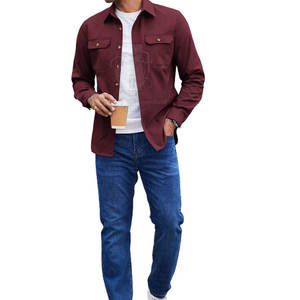 Fournisseur professionnel de jeans sur mesure, chemises en jean pour hommes sur mesure OEM / Nouvelles chemises en jean à manches longues lavées à la mode pour hommes - Product Image 3