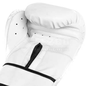 Guantes de boxeo de cuero con logotipo personalizado, cierre de gancho y bucle que absorbe la humedad para entrenamiento de gimnasia, entrenamiento físico, combate de alta durabilidad - Product Image 4