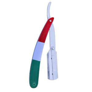 Maquinilla de afeitar de seguridad para Bikini corporal desechable profesional para hombre, mango de acero inoxidable, diseño de bandera de Hungría, cepillo de peluquero de borde recto - Product Image 5