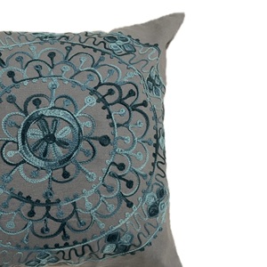 Funda de Almohada Hecha a Mano Crewel, Funda de Cojín de Algodón con Diseño de Planta de Hoja Floral Hermosa PARA EL Hogar, Hotel, Granja - Product Image 2