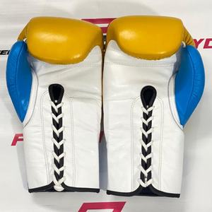 ถุงมือชกมวยหนังแท้ระดับมืออาชีพ สำหรับการแข่งขัน หลากสี แบบผูกเชือก รับผลิตตามแบบ OEM พร้อมสกรีนโลโก้ สำหรับศิลปะการต่อสู้ MMA - Product Image 2