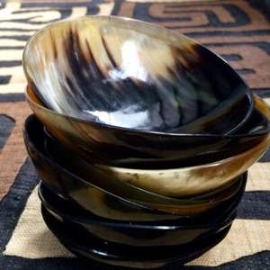 Super High Quality <b>Disposable</b> Natural Buffalo Horn <b>Bowls</b> for Party Use Modern Luxury Style Wedding Dinnerware - Product Image 4