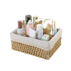 Eco Friendly Rattan Can <b>Basket</b> Handmade Storage <b>Basket</b> for Home and Picnic - Product Image 4