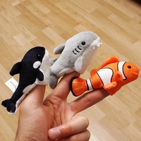 Marionnettes de doigt en gros pour enfants : poulpe, requin, animaux marins – Idéales pour l'interaction parent-enfant