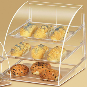 Vitrina acrílica para pasteles para postres, pasteles y pasteles, diseño acrílico duradero y transparente para uso en panadería y cafetería - Product Image 3
