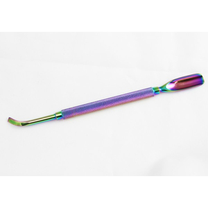 Color sólido negro Acero inoxidable Nail Art Manicura Empujadores de cutículas Removedor Herramienta Empujador de uñas de cutículas - Product Image 6