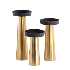 Portavelas de pilar de Metal chapado en oro único para bodas y fiestas Soporte de vela de luz en T hecho a mano Decoración de fiesta de boda - Product Image 2