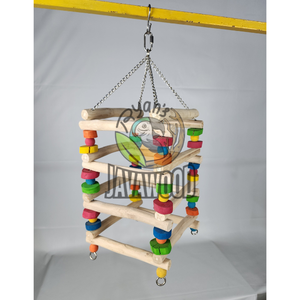 Juego de juguetes masticables para loros hechos de madera maciza de Indonesia a un precio asequible - Product Image 4