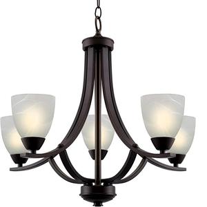 โคมไฟติดเพดานกลมโลหะสีดำ5ดวงโคมระย้าจัดเลี้ยงสำหรับห้องโถงห้องนั่งเล่นห้องนอน - Product Image 3