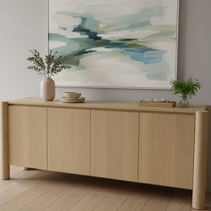 Buffet moderne vietnamien à pieds en colonne, garantie 1 an, résistant à l'eau, meubles de maison multifonctionnels, armoires de cuisine, MDF durable - Product Image 3