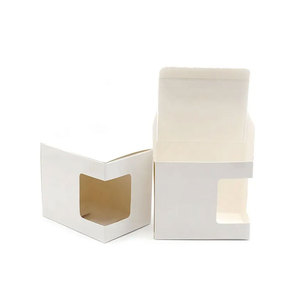 Taza de té con tapa superior e inferior cuboide negra personalizada, caja de regalo de vidrio con espuma - Product Image 1