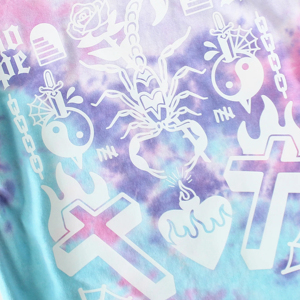 Custom Tie Dye Lounge Wear camiseta de gran tamaño Tie Dye camiseta de los hombres al por mayor bajo precio - Product Image 3