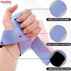 Sangles d'haltérophilie faites par le coton blanc résistant disponible avec le CottonLogo et la couleur adaptés aux besoins du client - Product Image 4