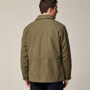 Bearfit แจ็กเก็ตฤดูหนาวของผู้ชายหรูหราผ้าฝ้ายทอลายทแยง100% สไตล์วินเทจเข้ารูปเสื้อกันลมสีพื้นแบบกำหนดเองระบายอากาศได้ดี - Product Image 2