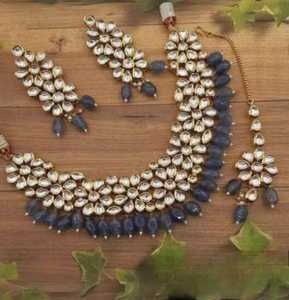 High Quality Kundan Necklace <b>Set</b> With Backside Meenakari Work <b>Colour</b> Customization Available Indian Traditional Necklace <b>Set</b> - Product Image 1