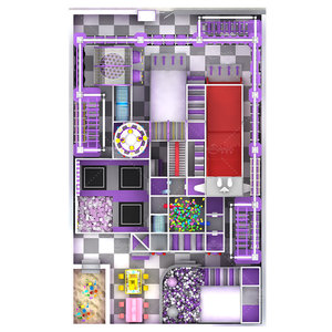 Dream Catch Custom 200 metros cuadrados Adventure Park Maze Área comercial <span class=keywords><strong>de</strong></span> juegos para niños Equipo suave Parque infantil interior - Product Image 3