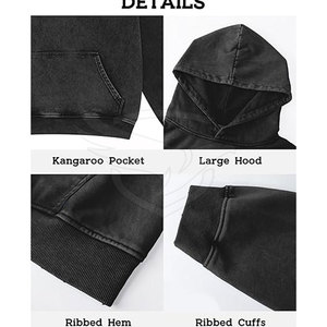Design personnalisé Pull de haute qualité Sweats à capuche délavés à l'acide Vêtements décontractés Sweats à capuche délavés à l'acide de grande taille pour la vente en ligne - Product Image 6