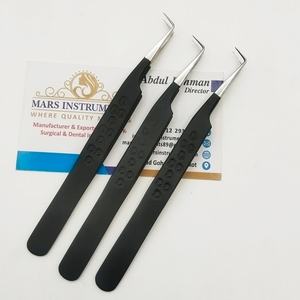 แหนบต่อขนตาแบบด้านสีดำด้านรูปหัวใจ 90 องศา น้ำหนักเบา - Product Image 3