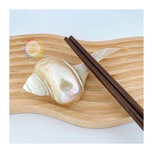 Vente en gros de baguettes en forme de coquille de mer de haute qualité repose-baguettes en forme de coquille de conque fabriqué au Vietnam produit de vaisselle - Product Image 1